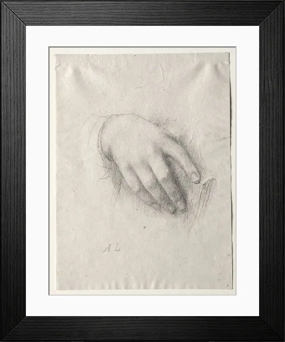 Framed Print : Study of Hands. Creator: Alphonse Legros (French, 1837-1911) Framed Print : Study of Hands. Creator: Alphonse Legros (French, 1837-1911)