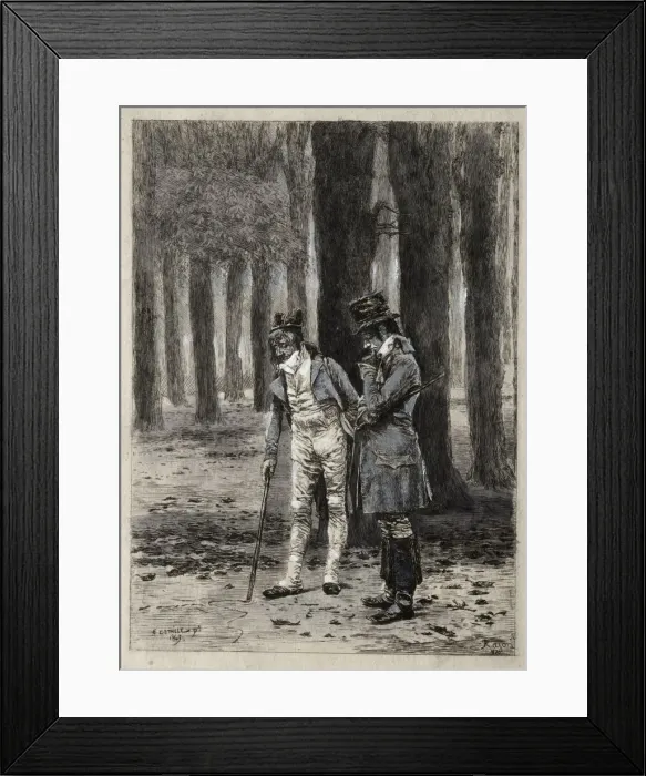 Framed Print : Study of Two Figures. Creator: Paul Rajon (French, 1842 / 43-1888) Framed Print : Study of Two Figures. Creator: Paul Rajon (French, 1842 / 43-1888)