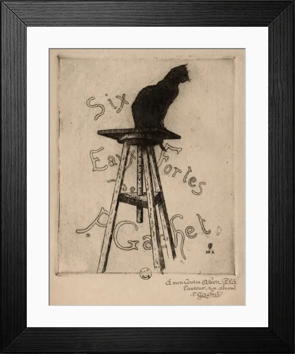 Framed Print : Six Etchings, 1895. Creator: Paul Gachet (French, 1828-1909)