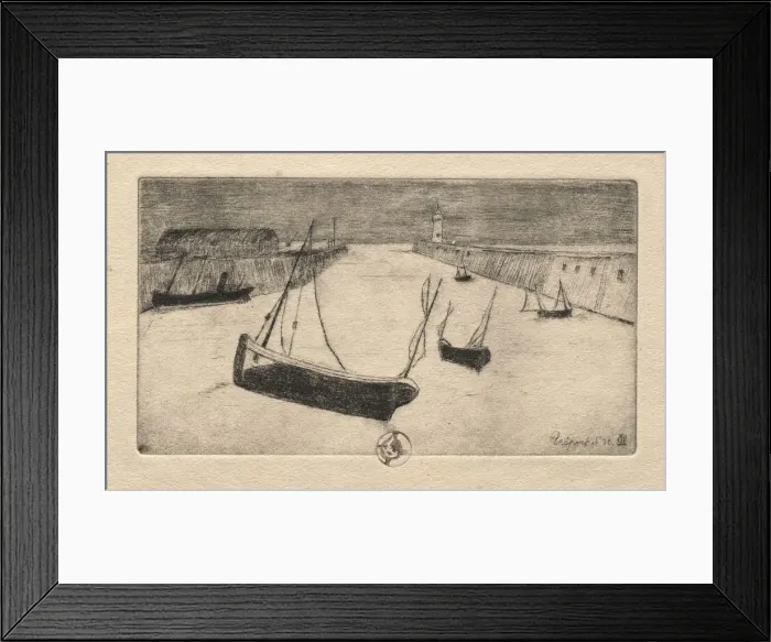 Framed Print : Six Etchings: Treport, 1895. Creator: Paul Gachet (French, 1828-1909) Framed Print : Six Etchings: Treport, 1895. Creator: Paul Gachet (French, 1828-1909)