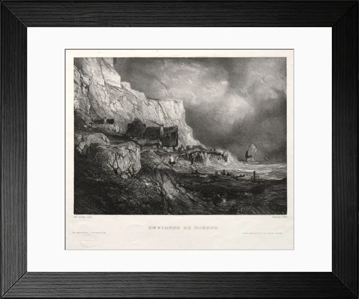 Framed Print : Six Marines: Environs de Dieppe, 1833. Creator: Eugene Isabey (French, 1803-1886) Framed Print : Six Marines: Environs de Dieppe, 1833. Creator: Eugene Isabey (French, 1803-1886)