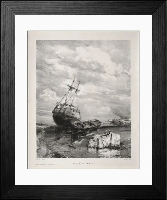 Framed Print : Six Marines: Maree basse, 1833. Creator: Eugene Isabey (French, 1803-1886) Framed Print : Six Marines: Maree basse, 1833. Creator: Eugene Isabey (French, 1803-1886)