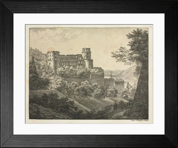 Framed Print : Six Views of Heidelberg Castle: Towards Northeast, 1820. Creator: Ernst Fries (German Framed Print : Six Views of Heidelberg Castle: Towards Northeast, 1820. Creator: Ernst Fries (German