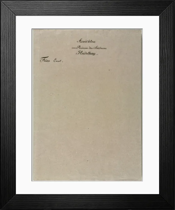 Framed Print : Six Views of Heidelberg Castle: Wrapper, 1820 Framed Print : Six Views of Heidelberg Castle: Wrapper, 1820