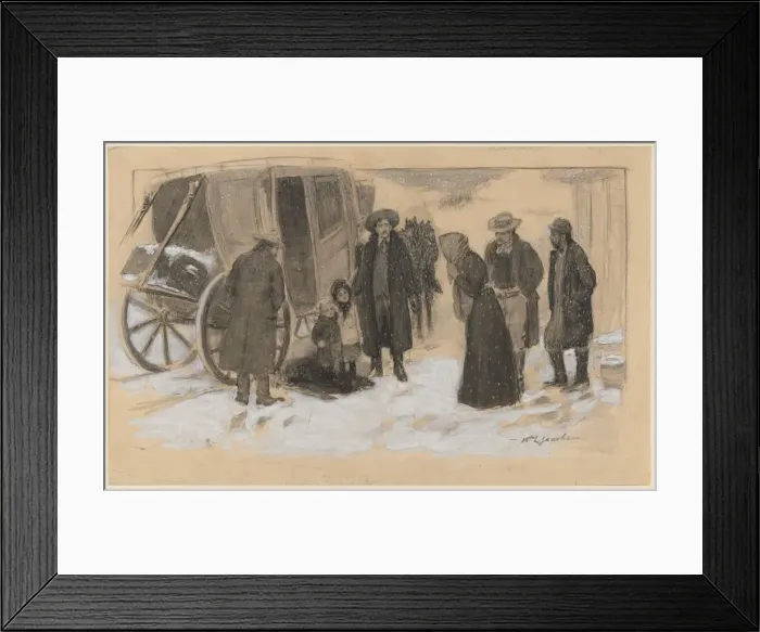 Framed Print : Sketch for Christmas on the River. Creator: William Leroy Jacobs (American, 1869-1917) Framed Print : Sketch for Christmas on the River. Creator: William Leroy Jacobs (American, 1869-1917)