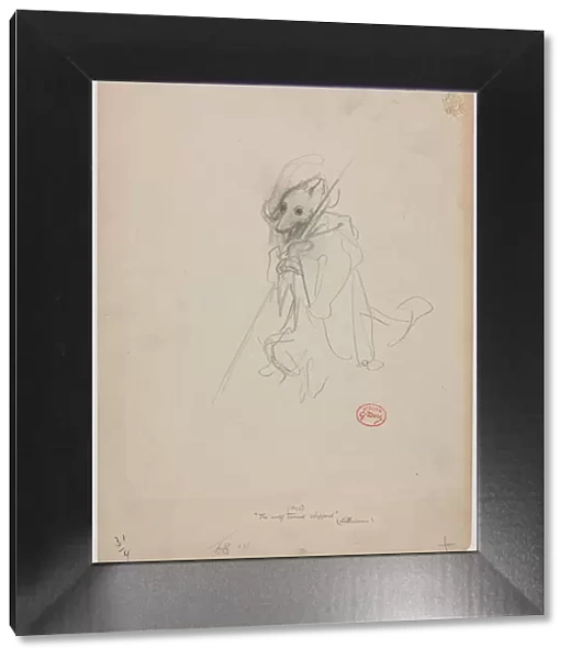 Sketch for The Wolf Turned Shepherd (recto) Sketch of Hunting Scene (verso), c