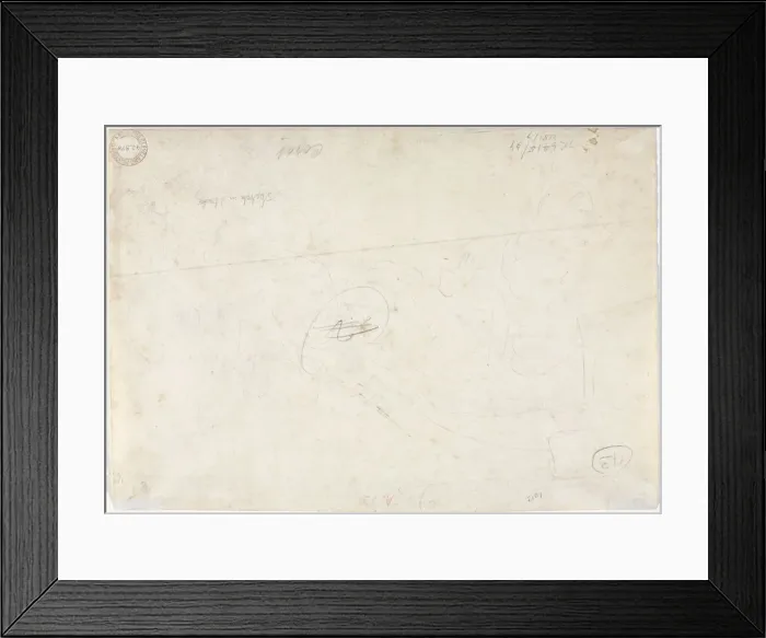 Framed Print : Sketch for a Landscape (verso), 1827. Creator: Jean Baptiste Camille Corot (French, 1796-1875) Framed Print : Sketch for a Landscape (verso), 1827. Creator: Jean Baptiste Camille Corot (French, 1796-1875)