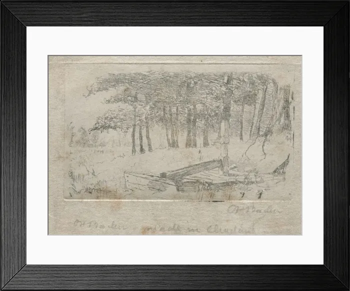 Framed Print : Sketch from Nature, 1879. Creator: Otto H. Bacher (American, 1856-1909) Framed Print : Sketch from Nature, 1879. Creator: Otto H. Bacher (American, 1856-1909)