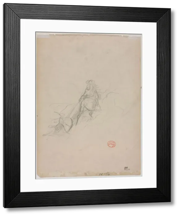 Framed Print : Sketch of Hunting Scene, c. 1868. Creator: Gustave Dore (French, 1832-1883) Framed Print : Sketch of Hunting Scene, c. 1868. Creator: Gustave Dore (French, 1832-1883)