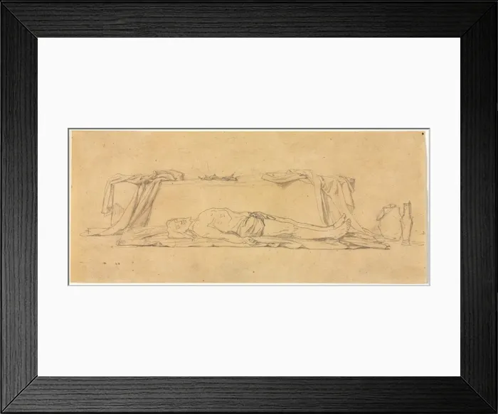 Framed Print : Sketch of the Dead Christ Lying by the Sepulchre, 1800s. Creator: Jules Eugene Lenepveu Framed Print : Sketch of the Dead Christ Lying by the Sepulchre, 1800s. Creator: Jules Eugene Lenepveu