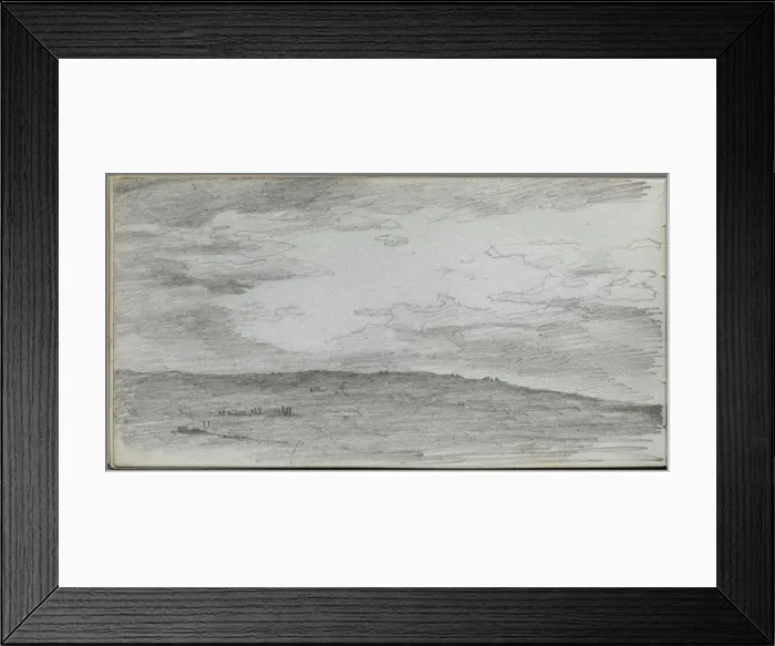 Framed Print : Sketchbook, page 34: Landscape Study. Creator: Ernest Meissonier (French, 1815-1891) Framed Print : Sketchbook, page 34: Landscape Study. Creator: Ernest Meissonier (French, 1815-1891)