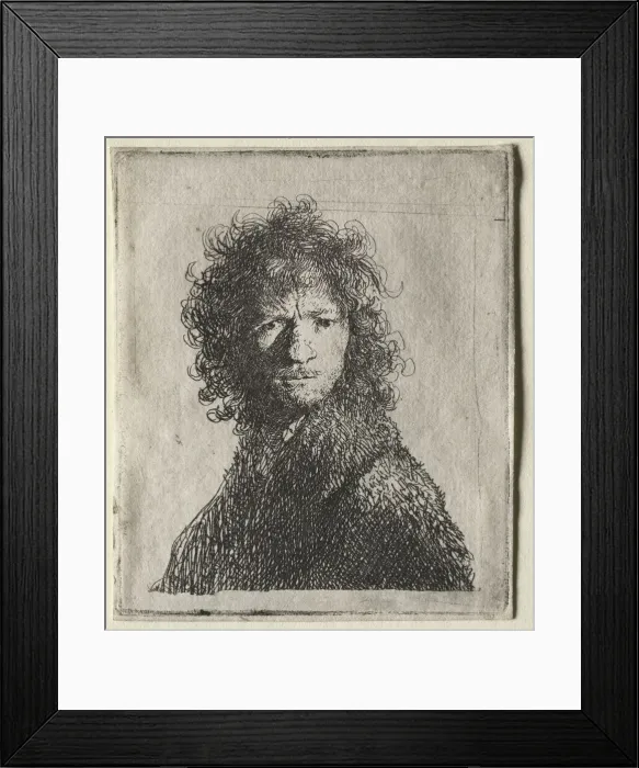 Framed Print : Self-Portrait Frowning: Bust, 1630. Creator: Rembrandt van Rijn (Dutch, 1606-1669) Framed Print : Self-Portrait Frowning: Bust, 1630. Creator: Rembrandt van Rijn (Dutch, 1606-1669)