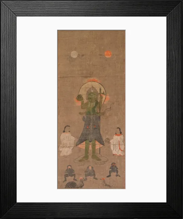 Framed Print : Shomen Kongo: The Blue-Faced Kongo, 17th century. Creator: Unknown Framed Print : Shomen Kongo: The Blue-Faced Kongo, 17th century. Creator: Unknown