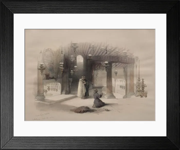 Framed Print : Shrine of the Nativity, Bethlehem, 1839. Creator: David Roberts (British, 1796-1864) Framed Print : Shrine of the Nativity, Bethlehem, 1839. Creator: David Roberts (British, 1796-1864)