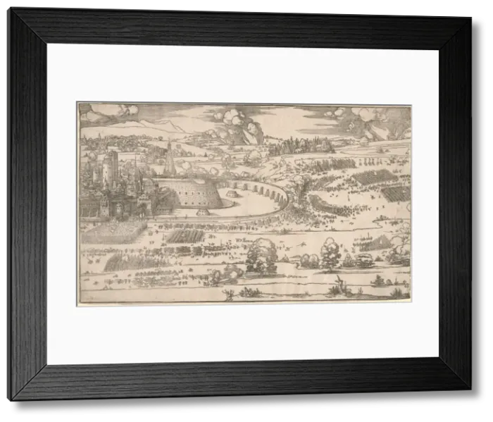 Framed Print : Siege of a Fortress: Right Portion. Creator: Albrecht Dürer (German, 1471-1528) Framed Print : Siege of a Fortress: Right Portion. Creator: Albrecht Dürer (German, 1471-1528)