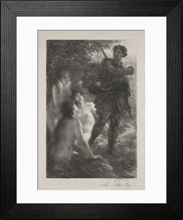 Framed Print : Siegfried and the Daughters of the Rhine. Creator: Henri Fantin-Latour (French, 1836-1904) Framed Print : Siegfried and the Daughters of the Rhine. Creator: Henri Fantin-Latour (French, 1836-1904)