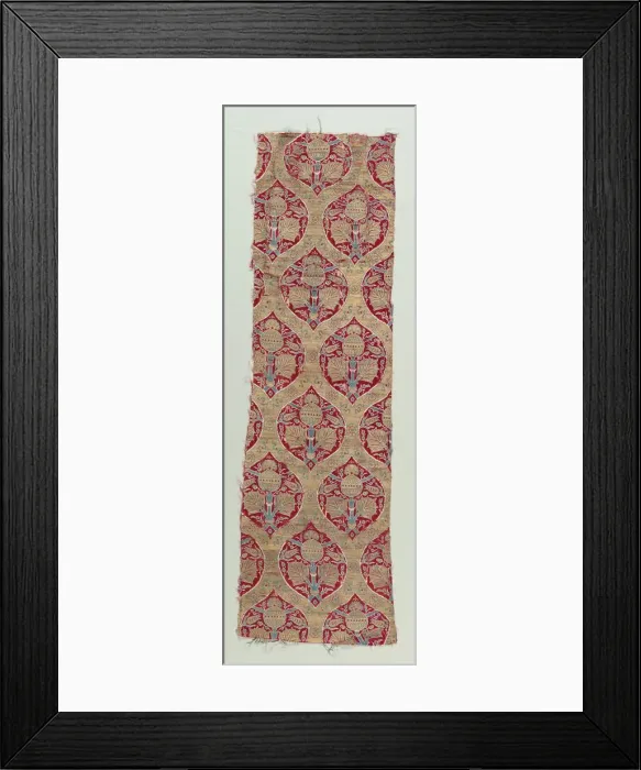 Framed Print : Silk and Gold Brocade Fragments, 1600-1650. Creator: Unknown Framed Print : Silk and Gold Brocade Fragments, 1600-1650. Creator: Unknown