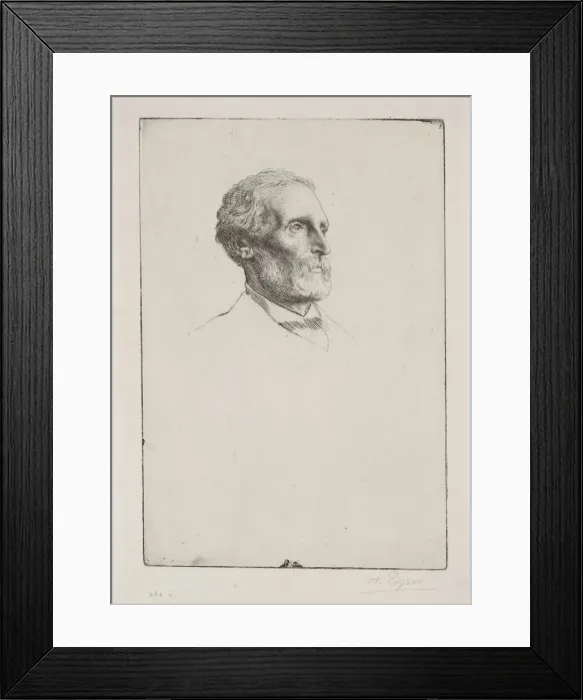Framed Print : Sir Frederick W. Burton. Creator: Alphonse Legros (French, 1837-1911) Framed Print : Sir Frederick W. Burton. Creator: Alphonse Legros (French, 1837-1911)