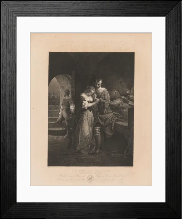 Framed Print : Sir Walter Raleigh Painting with his Wife. Creator: Charles Kennedy Burt (American, 1823-1892) Framed Print : Sir Walter Raleigh Painting with his Wife. Creator: Charles Kennedy Burt (American, 1823-1892)