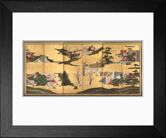 Framed Print : Scenes from the Tale of Genji, late 1700s. Creator: Tosa School (Japanese) Framed Print : Scenes from the Tale of Genji, late 1700s. Creator: Tosa School (Japanese)