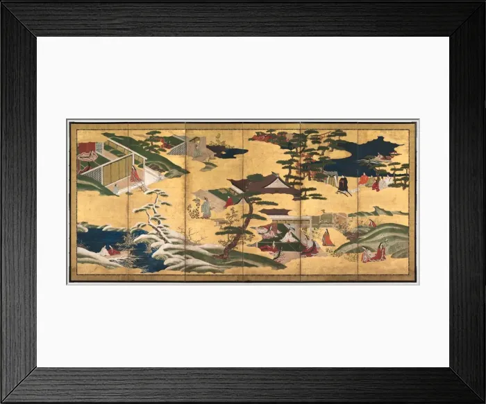 Framed Print : Scenes from the Tale of Genji, late 1700s. Creator: Tosa School (Japanese) Framed Print : Scenes from the Tale of Genji, late 1700s. Creator: Tosa School (Japanese)