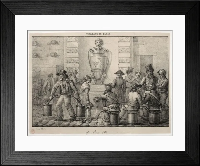Framed Print : Scenes of Paris: The Water Carriers. Creator: Jean Henri Marlet (French, 1770-1847) Framed Print : Scenes of Paris: The Water Carriers. Creator: Jean Henri Marlet (French, 1770-1847)
