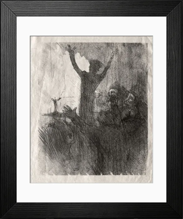 Framed Print : Schlome Fuss a la Synagogue, 1897. Creator: Henri de Toulouse-Lautrec (French Framed Print : Schlome Fuss a la Synagogue, 1897. Creator: Henri de Toulouse-Lautrec (French