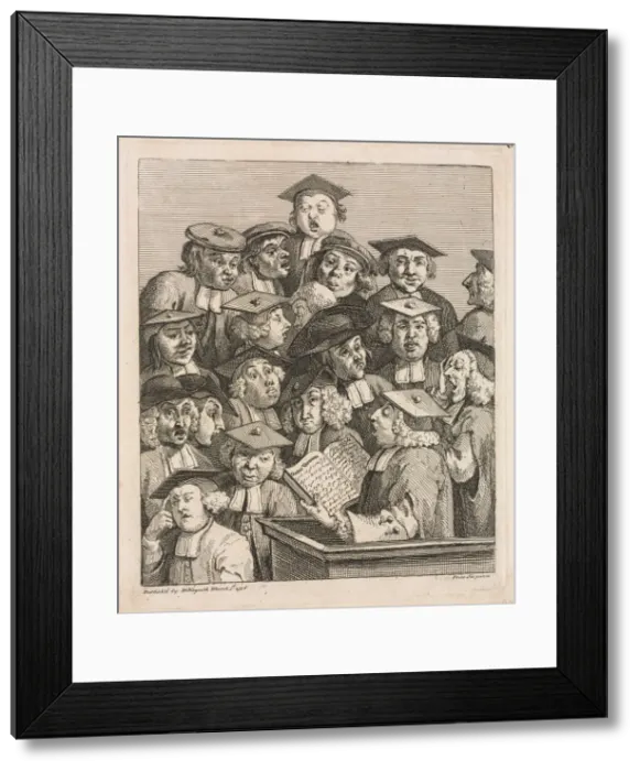 Framed Print : Scholars at a Lecture, 1736-1737. Creator: William Hogarth (British, 1697-1764) Framed Print : Scholars at a Lecture, 1736-1737. Creator: William Hogarth (British, 1697-1764)