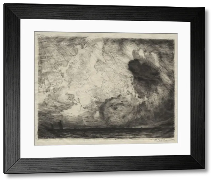 Framed Print : Seascape, 1911. Creator: Auguste Louis Lepere (French, 1849-1918) Framed Print : Seascape, 1911. Creator: Auguste Louis Lepere (French, 1849-1918)
