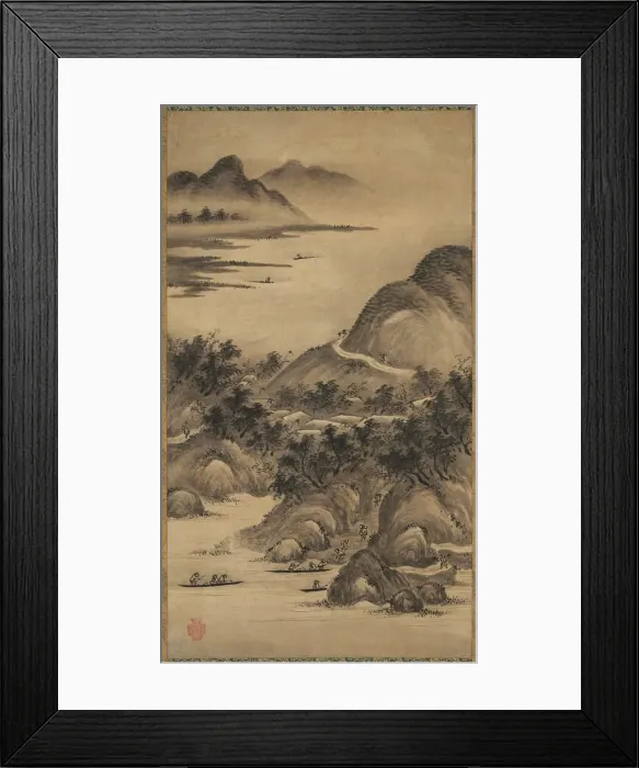 Framed Print : Seasonal Landscapes, mid- to late 1500s. Creator: Kano Hideyori (Japanese, active