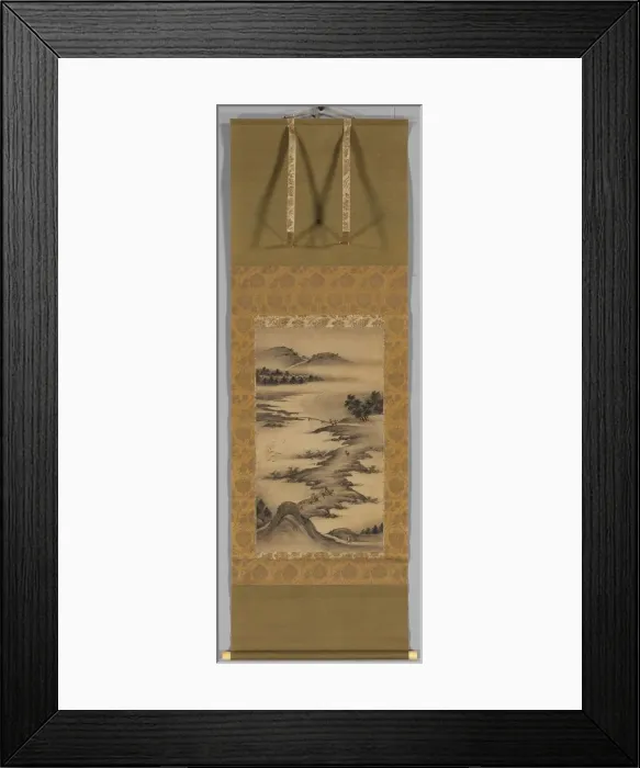 Framed Print : Seasonal Landscapes: Autumn, mid- to late 1500s. Creator: Kano Hideyori (Japanese Framed Print : Seasonal Landscapes: Autumn, mid- to late 1500s. Creator: Kano Hideyori (Japanese