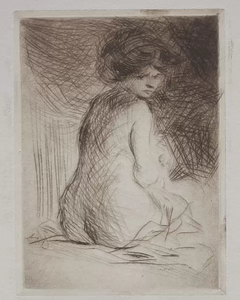 Seatetd Nude Woman from the Back. Creator: Jean Louis Forain (French, 1852-1931)