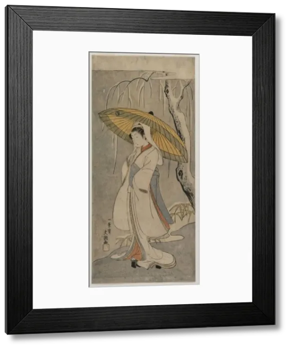 Framed Print : Segawa Kikunojo II as the Heron Maiden (from the series Ichimura Theater), 1770. Creator Framed Print : Segawa Kikunojo II as the Heron Maiden (from the series Ichimura Theater), 1770. Creator