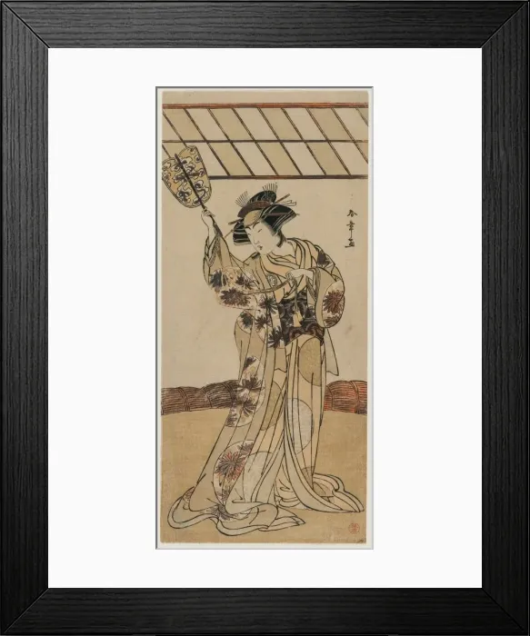 Framed Print : Segawa Kikunojo II as the Referee of a Wrestling Match, c. late 1770s. Creator: Katsukawa Shunsho Framed Print : Segawa Kikunojo II as the Referee of a Wrestling Match, c. late 1770s. Creator: Katsukawa Shunsho