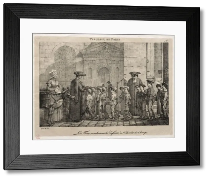 Framed Print : Scenes of Paris: The Brothers Conducting the Children to St. Nicholas of the Fields Framed Print : Scenes of Paris: The Brothers Conducting the Children to St. Nicholas of the Fields
