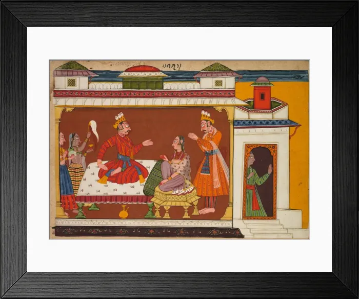 Framed Print : Scene from the Shangri Ramayana (History or Rama), 1690-1710. Creator: Unknown Framed Print : Scene from the Shangri Ramayana (History or Rama), 1690-1710. Creator: Unknown