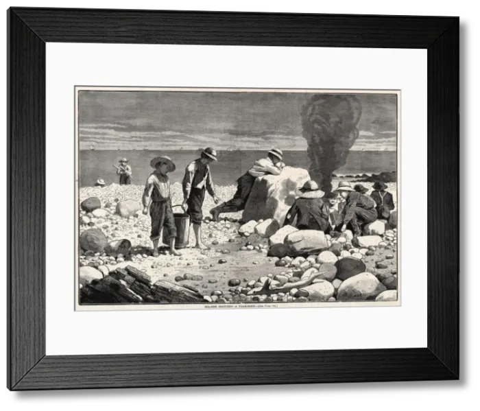 Framed Print : Seaside Sketches - A Clam-Bake, 1873. Creator: Winslow Homer (American, 1836-1910) Framed Print : Seaside Sketches - A Clam-Bake, 1873. Creator: Winslow Homer (American, 1836-1910)