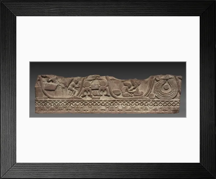 Framed Print : Section of a Coping Rail, c. 150 BC. Creator: Unknown Framed Print : Section of a Coping Rail, c. 150 BC. Creator: Unknown