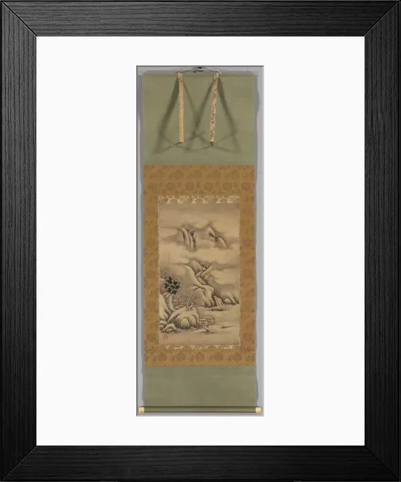 Framed Print : Seasonal Landscapes: Winter, mid- to late 1500s. Creator: Kano Hideyori (Japanese Framed Print : Seasonal Landscapes: Winter, mid- to late 1500s. Creator: Kano Hideyori (Japanese