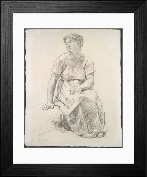 Framed Print : Seated Peasant Woman, c. 1885. Creator: Leon Augustin Lhermitte (French, 1844-1925) Framed Print : Seated Peasant Woman, c. 1885. Creator: Leon Augustin Lhermitte (French, 1844-1925)
