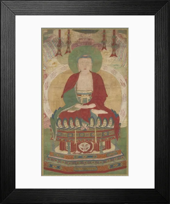 Framed Print : Seated Amitabha, late 1500s-early 1600s. Creator: Unknown Framed Print : Seated Amitabha, late 1500s-early 1600s. Creator: Unknown
