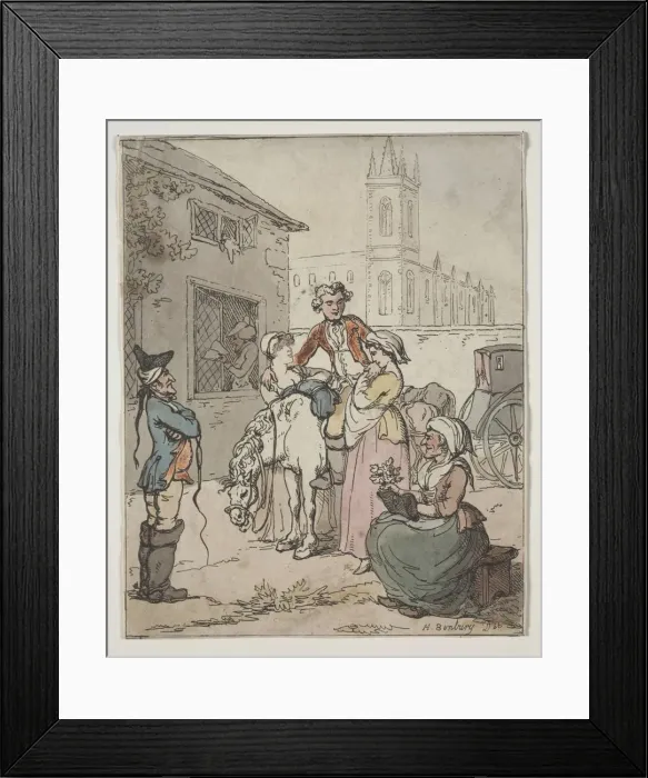 Framed Print : Scene Outside an Inn. Creator: Henry William Bunbury (British, 1750-1811) Framed Print : Scene Outside an Inn. Creator: Henry William Bunbury (British, 1750-1811)
