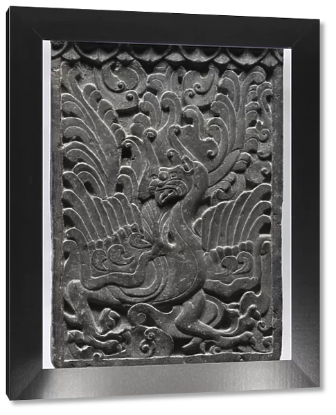Section of a Coffin Platform: Phoenix, 550-577. Creator: Unknown