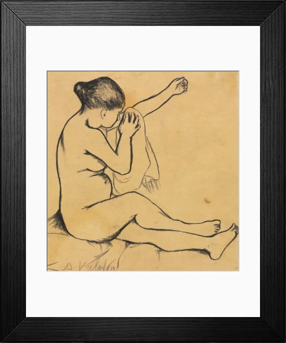 Framed Print : Seated Female Nude, first third 1900s. Creator: Suzanne Valadon (French, 1865-1938) Framed Print : Seated Female Nude, first third 1900s. Creator: Suzanne Valadon (French, 1865-1938)