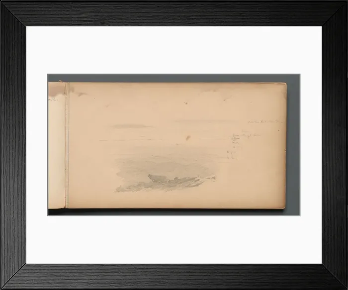 Framed Print : Sketchbook, page 04: Sea Scape with Color Notations, 1859. Creator: Sanford Robinson Gifford Framed Print : Sketchbook, page 04: Sea Scape with Color Notations, 1859. Creator: Sanford Robinson Gifford