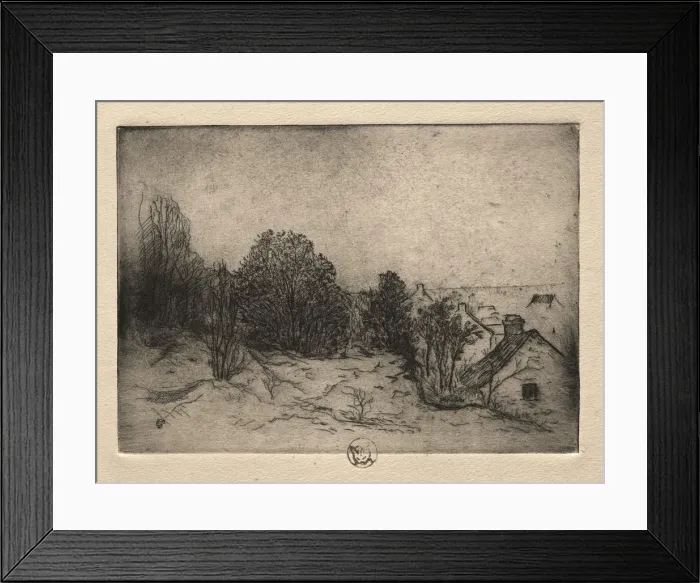 Framed Print : Six Etchings: Vesnots, Auvers on the Oise, 1895. Creator: Paul Gachet (French, 1828-1909) Framed Print : Six Etchings: Vesnots, Auvers on the Oise, 1895. Creator: Paul Gachet (French, 1828-1909)