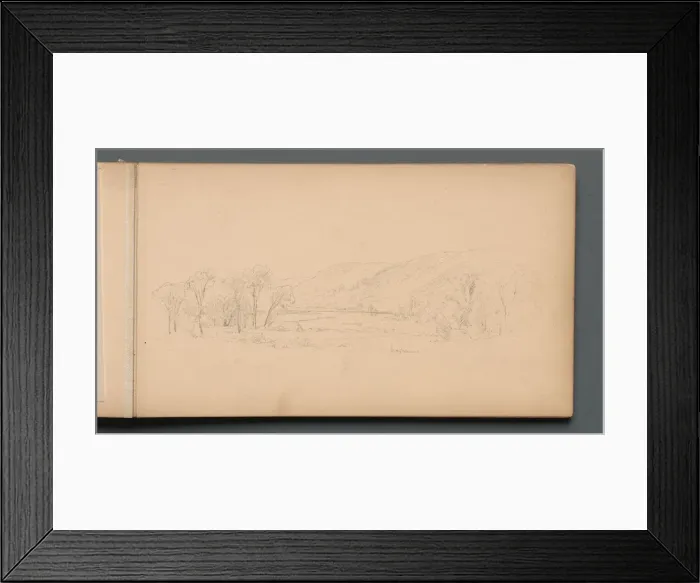 Framed Print : Sketchbook, page 06: Gorham (Maine), 1859. Creator: Sanford Robinson Gifford (American Framed Print : Sketchbook, page 06: Gorham (Maine), 1859. Creator: Sanford Robinson Gifford (American