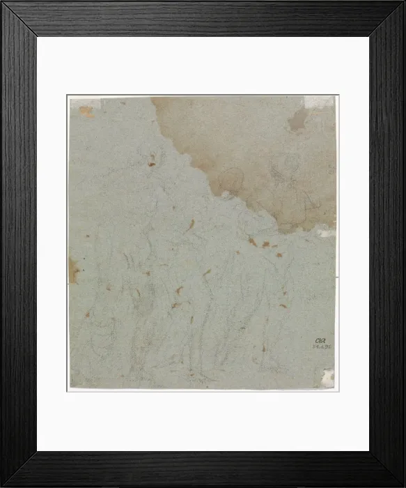 Framed Print : Sketch for Lot and His Daughters, 1600s. Creator: Pietro da Cortona (Italian, 1596-1669) Framed Print : Sketch for Lot and His Daughters, 1600s. Creator: Pietro da Cortona (Italian, 1596-1669)