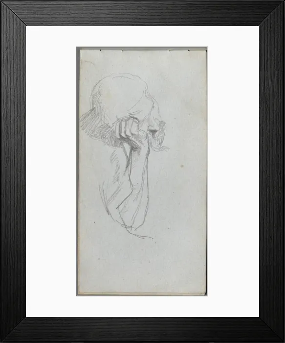 Framed Print : Sketchbook, page 16: Melancholy Figure. Creator: Ernest Meissonier (French, 1815-1891) Framed Print : Sketchbook, page 16: Melancholy Figure. Creator: Ernest Meissonier (French, 1815-1891)
