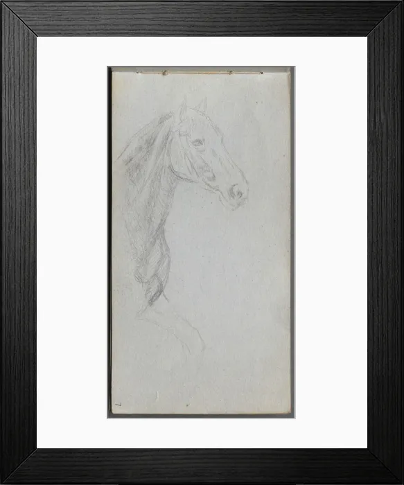 Framed Print : Sketchbook, page 07: Study of a Horse. Creator: Ernest Meissonier (French, 1815-1891) Framed Print : Sketchbook, page 07: Study of a Horse. Creator: Ernest Meissonier (French, 1815-1891)